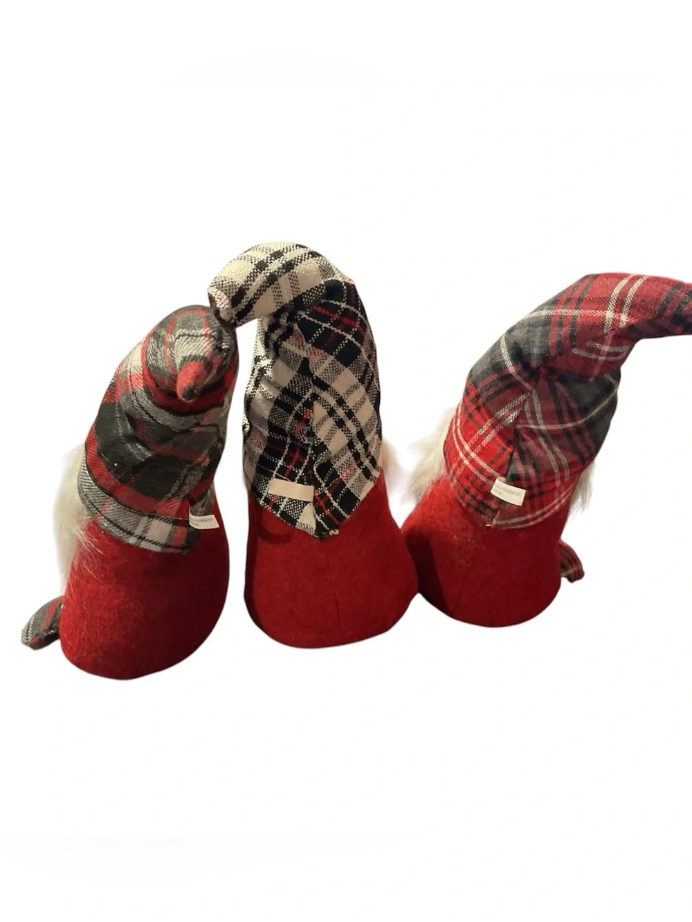 Festive Plaid Christmas Gnome Trio – Set of 3 (12